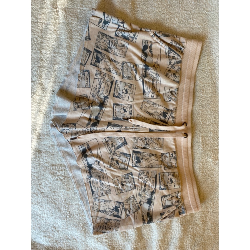 Disney Winnie the Pooh Comic Strip Lounge Shorts Peach Lily Plus Size 2X - Picture 1 of 3